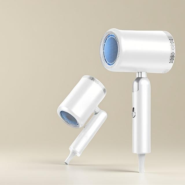 TEMU 【製品タイトル】1000Wの高効率ヘアドライヤー。速乾性に優れ、家庭、寮、旅行、プロのサロンに最適。コンパクトで持ち運びが簡単、折りたたみ可能、110V電源、コード長1.8メートル。