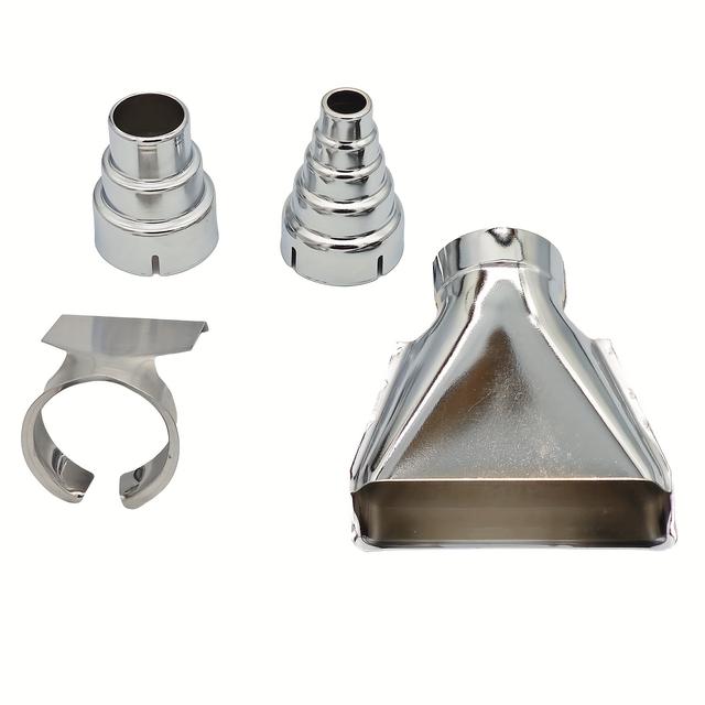 TEMU Kits de Bicos para Pistola de Ar Quente, 4pcs Refletor de Aço Inoxidável para Pistola de Ar Quente de Ferramenta