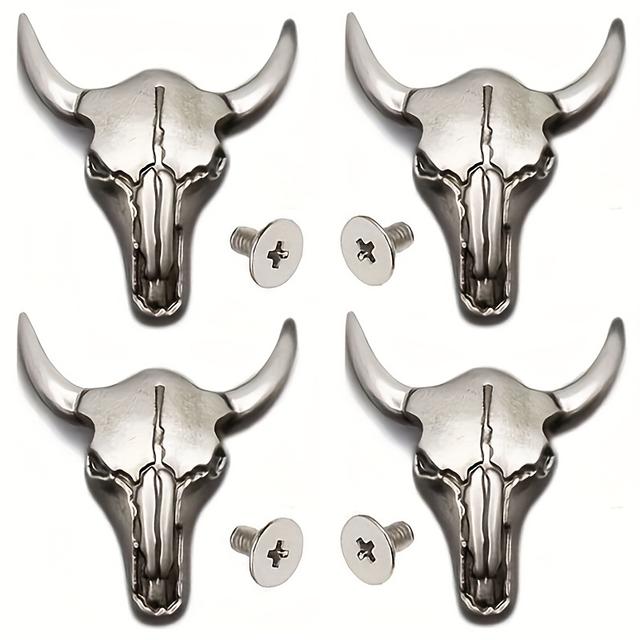 TEMU 8pcs/4-pair Handmade Screw Button, Belt , Bag Accessory Decorative Rivet, Metal Screw Rivet