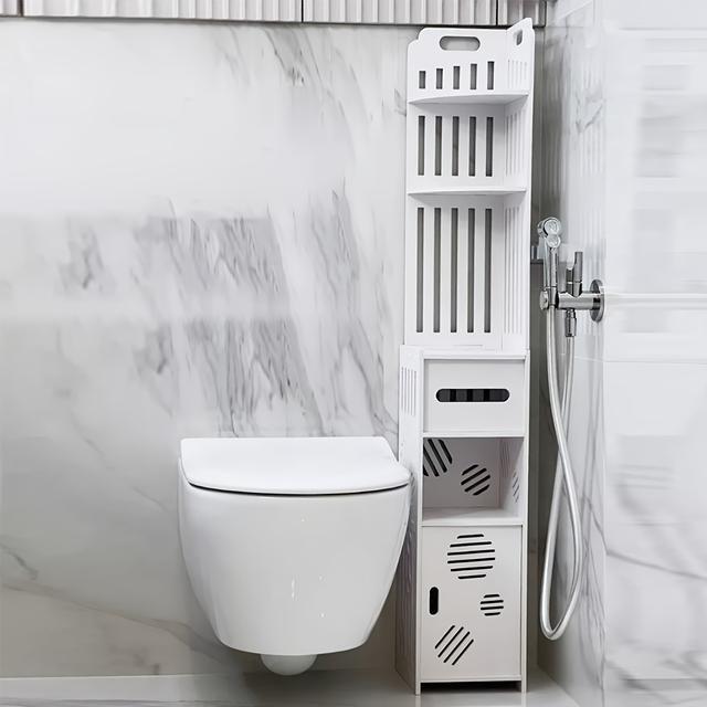 TEMU Narrow And Tall Corner Bathroom Shelf, Multi-tier Storage Rack For Small Space Bathroom And Kitchen Items, Floor-standing Storage Shelf, Standing Shelf