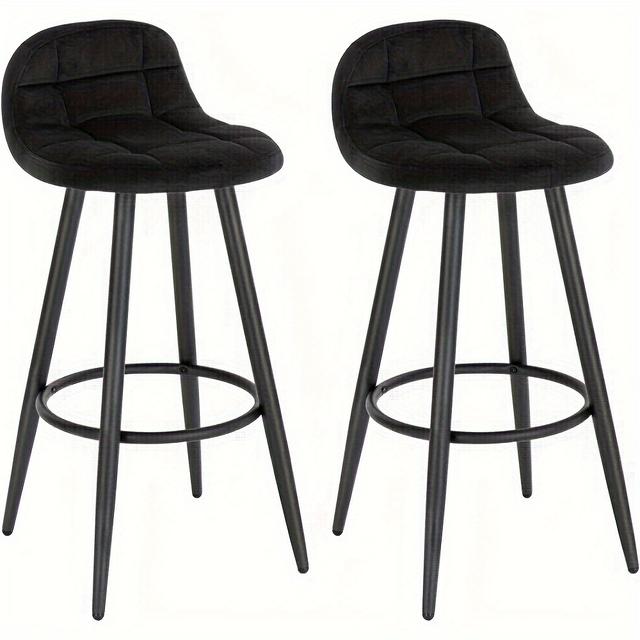 TEMU 2 tabourets de bar, tabourets de cuisine rembourrés, avec revêtement en velours, et -pieds, tabouret design, tabouret de comptoir, hauteur d'assise 70 cm