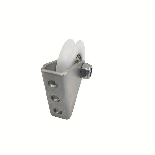 TEMU 1pc R3 Nylon U Wheel With Stainless Bracket Bearing Steel Wire Rope Moving Pulley Suspension Wheel With Base 6 X 38mm