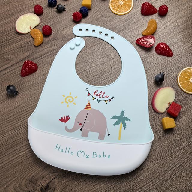 TEMU 1 Silicone Bib Cute Minimalist Bib Suitable For Boys And Girls Comfortable Feeding Bib Drool Bib Newborn Gift