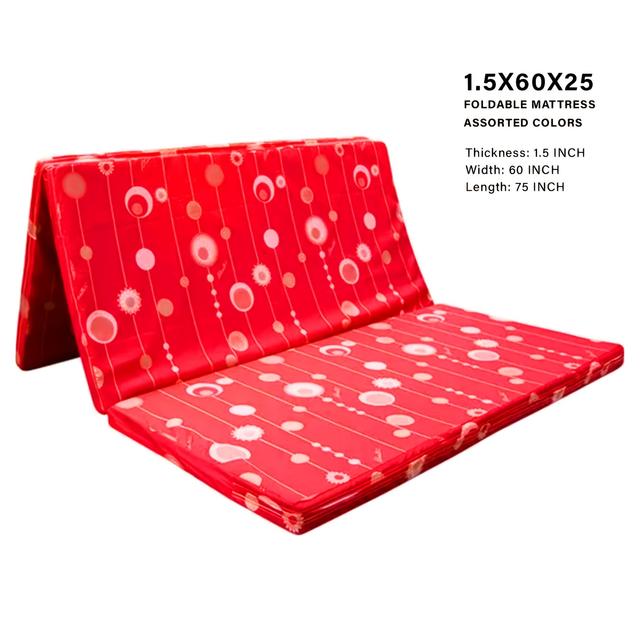 TEMU Single 3-fold Foam Mattress Star A - Foldable Bed With High-quality Foam, Lightweight Portable Bed For Small Spaces, Dorm, | , Space-saving Design, Comfortable Bed (1.5×60×25)