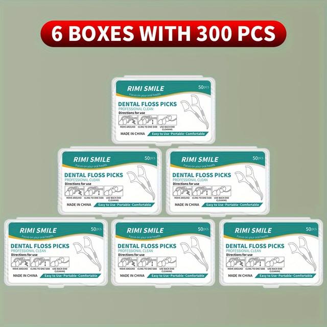 TEMU 12 Boxes, 6 Boxes, 3 Boxes - Floss Wand-50pcs/box - Cleaning Interdental Tools