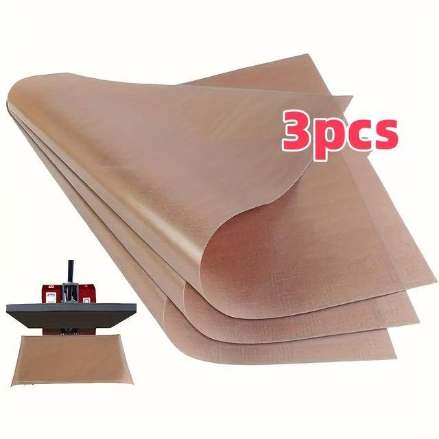 TEMU 3 Stück wiederverwendbare Backmatten, PTFE Anti-Haft-Unterlagen, Glasfaserstoff für Ofenwerkzeuge