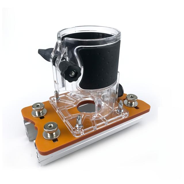 TEMU 2-in-1 히든 패스너 그루브 라우터 베이스 | 모티즈 지그 | 목재 트리밍 라우터 도구 | 65mm 고정 트리머용 그루빙 베이스