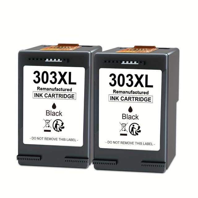 TEMU Cartouches d'encre 303XL pour HP 303XL Noir Haute Compatibles avec HP 7220e 7224e 7920e 7924e Photo 6220 6230 6232 6234 7130 7234 7830 Tango X Pack de 2