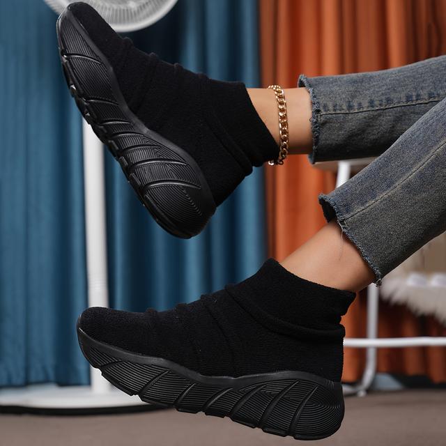 TEMU Zapatillas, Otoño/Invierno Mate - Zapatos de Punto Forrados