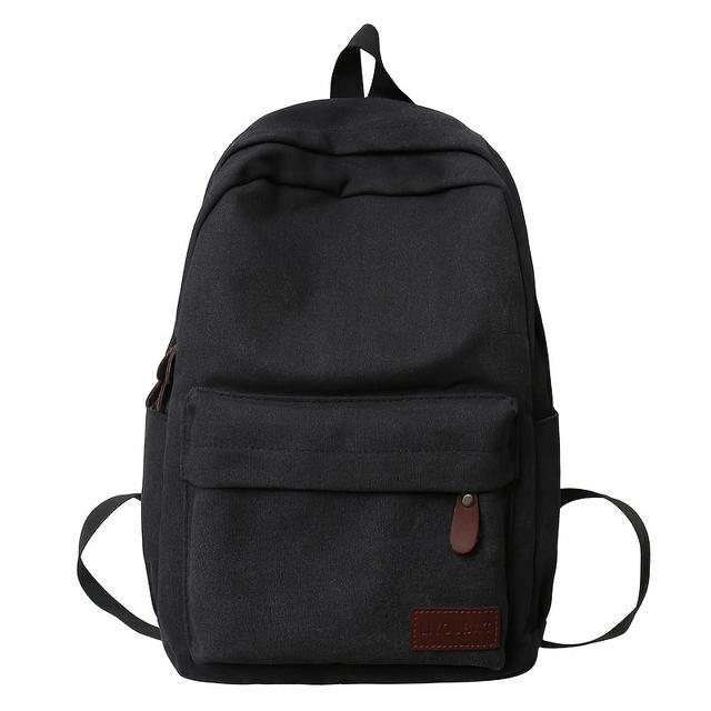 TEMU 1 Simple Reusable Backpack, Durable Outdoor Canvas Bag - Suitable For, Daily & Office Laptop Bag, Unisex High-quality Shoulder Pack