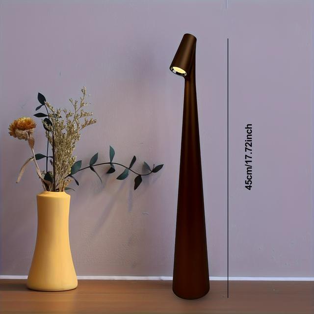 TEMU Rechargeable Cordless Led Desk Lamp - 3 Brightness Levels & Stepless Dimming, Touch Control, Portable Battery Operated Light For Bedroom, Office, Outdoor