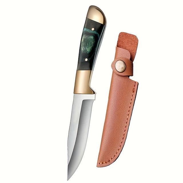 TEMU 【キッチン・カットに】ステンレス製 携帯ポケットナイフ - 鋭いフルーツナイフ、バーベキューナイフ、釣りナイフ付き。普段使いに最適