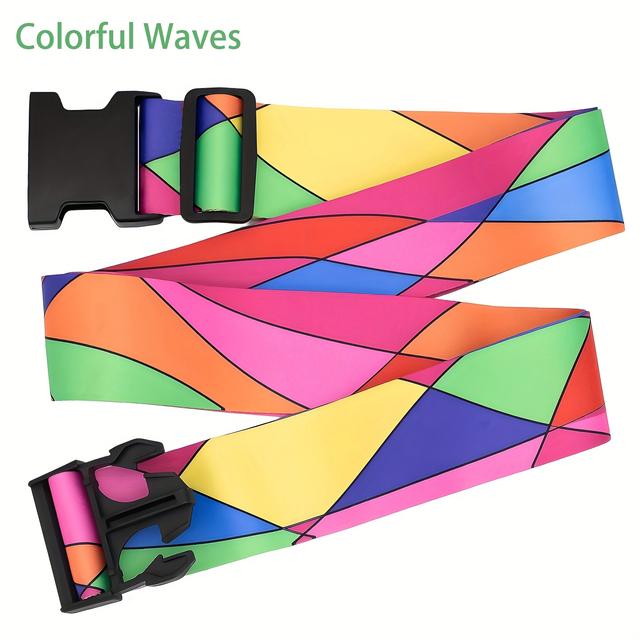 TEMU Paski do Walizek, 71x2 cale Regulowany Pas Podróżny, Pasek do Zabezpieczenia Bagażu podczas Podróży, Akcesoria Podróżne z Najwyższej Jakości Poliestru