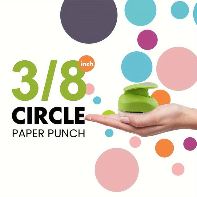 TEMU 5/16 Inch, 5/8 Inch, 1 Inch, 1.5 Inch, 2 Inch, Circle Paper Punch, Circle Hole Punch For Scrapbooking, Card Making, Diy Photo Albums, Gift Tags, Homemade Confetti