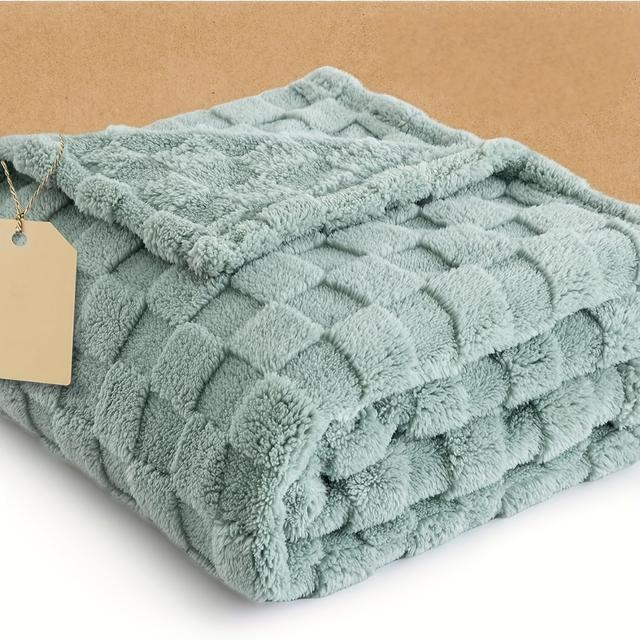 TEMU de felpa para sofá, ultrsuave y , , con a cuadros, adecuada para todas , disponible en dos tamaños,