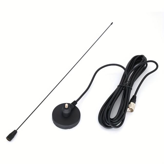 TEMU Mc-100 4 Meter Rg58 Pl259 Uhf Connector Magnetic Base Mount Cable Mobile Car Radio Antenna For Kenwood For Tm-261 Ft-1802 Ft-1807