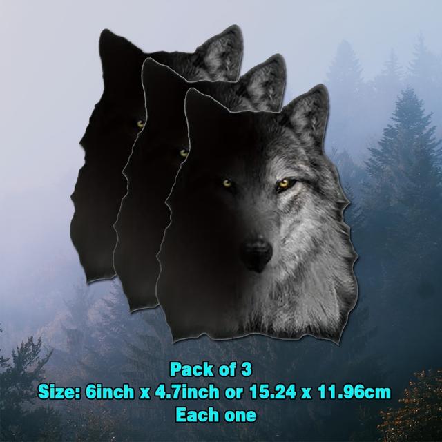 TEMU (3pcs) Wolf Sticker Car Decals, Vinyl Wolf Decal, Wolf Car Sticker, Wolf Car Decals, Vinyl Sticker Decal, Wolf Window Decal For Car Truck, Love Wolf, Gift For