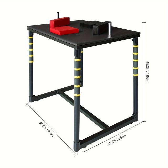 TEMU Tisch zum Armkampf-Training - Robustes und komfortables Design, geeignet für Heimübungen und professionelles Training, mit gepolsterten Ellbogenstützen.