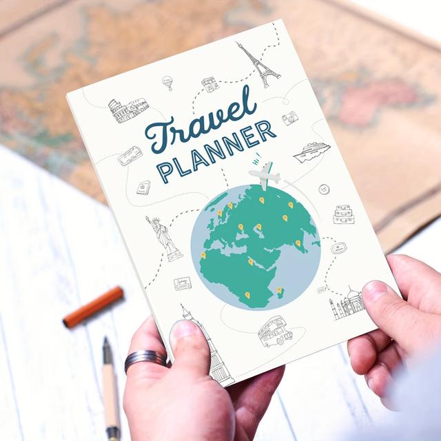 TEMU 1pc Diario de Planificación de Viajes A5 con Pegatinas - Tus y Viajes por Carretera y Vacaciones - Sin , Cubierta de Papel, Texto en Inglés - Regalo Ideal para a los Viajes, Ramadan Mubarak