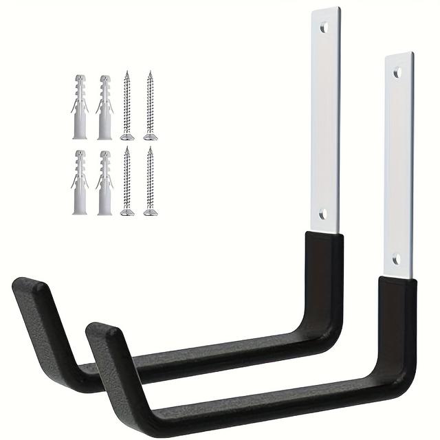 TEMU 2pcs Heavy-duty Practical Hooks For Garage Storage Are Wall Mounted, Water Pipe Hookgarden Hose Holder, Bicycle Hook, Ladder Hook, And Fan Hook. Suitable For Garages,garden