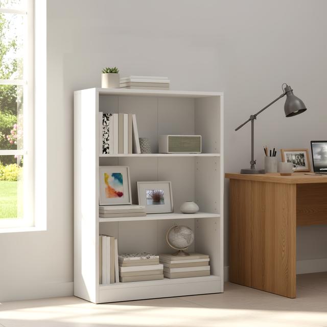 TEMU Étagère à 3 niveaux, , pour Bureau à domicile, Chambre, Salon, Bureau, Blanc