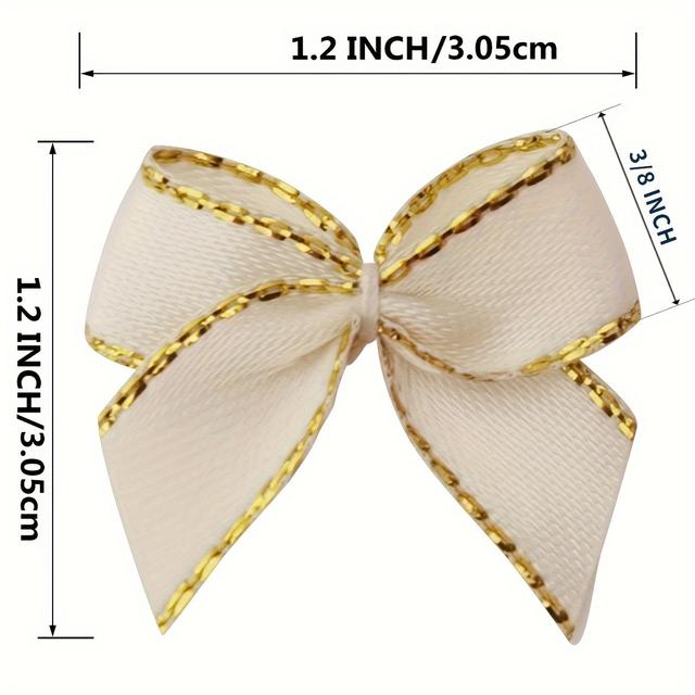 TEMU 【Fête des Mères】 50pcs/ 1.2 pouces 1.6 pouces Bord Doré Point de Croix Blanc