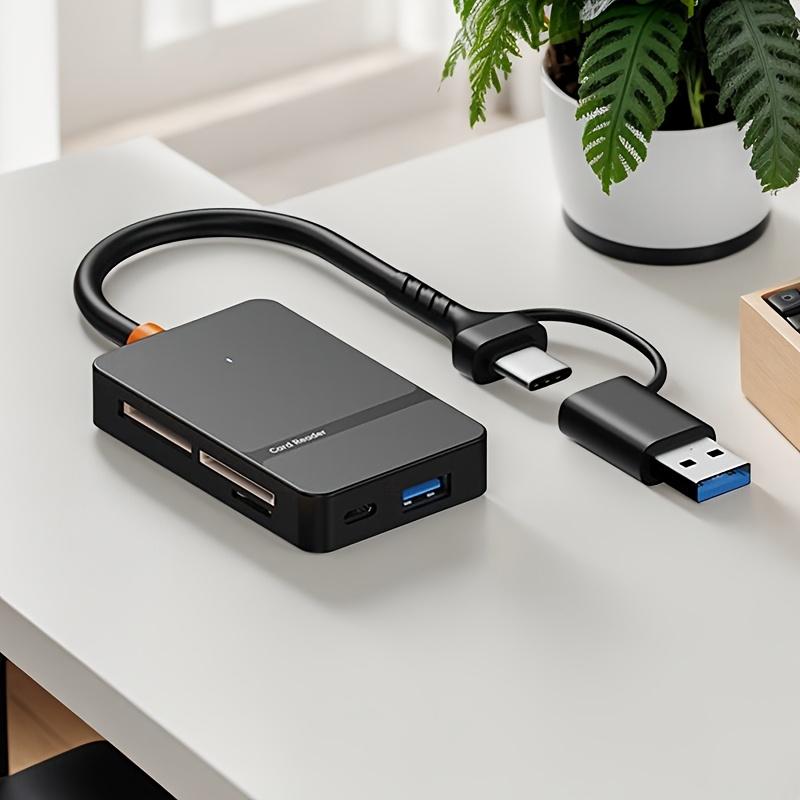 TEMU 1pc Sd/tf/cf/ms Card Reader With Usb3.0 Interface/type C Interface For Multiple Devices Support Otg Adapter Direct Reading Plug And Play Without Driver Card Reader