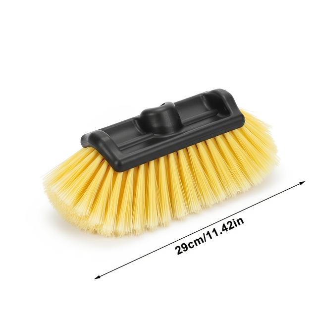 TEMU 1 Stück Autowaschbürste mit Weichen Detaillierungsborsten, Durchströmungsbürste für Auto, Boot und Wohnmobil Waschen
