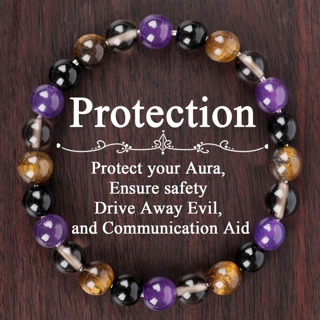 TEMU [hot Selling] Boho-chic Natural Tiger Eye Stone Beaded Bracelet, Unisex, Jewelry For Women, Perfect Self-care Gift | Vintage Style, Bohemian, , Daily Wear & Special Occasions