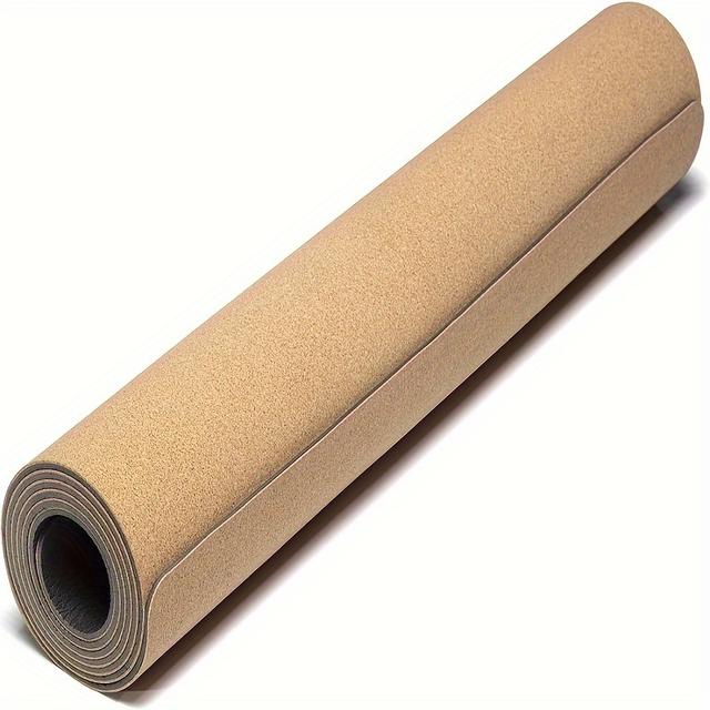 TEMU Tapete de Yoga de Cortiça para Yoga, Pilates, Meditação & Treino | Tapete de Yoga Antiderrapante, Hipoaergênico, Sustentável, Durável, Base Antiderrapante