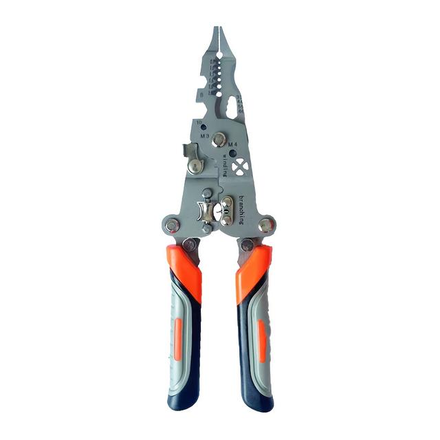 TEMU Industrial-grade Foldable Wire Stripper With Roller - Chrome Vanadium Steel, Multi-functional Electrician's Tool For Stripping, Winding & Tightening, Design, Ideal For Diy Enthusiasts
