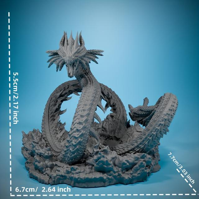 TEMU Leviathan Dragon - 3d Miniatures - For Tabletop Role-playing - Game Room Dress-up - Hand-painted Models - Game Dress-up - Christmas, Halloween Gifts