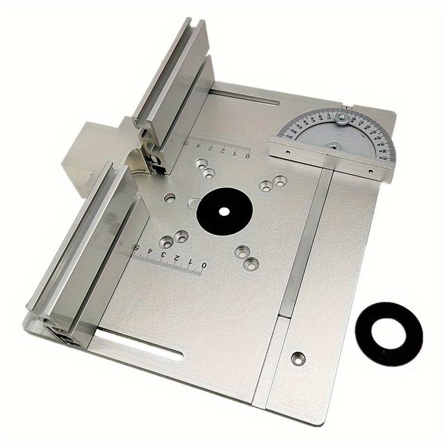 TEMU 1pc Premium Aluminum Alloy Router Table Insert Plate - Upgraded Woodworking Bench Accessory For Enhanced Precision And Stability - And Corrosion-resistant Construction