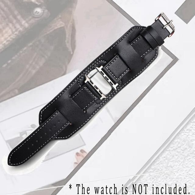 TEMU 1pc Unisex Black Wristband Watch Band, Compatible With Watch /7/6/5/4/3/2/1 Se, & Stainless Steel, Deployant Clasp, Non-water Resistant, No Battery - Fits 49/45/44/42mm