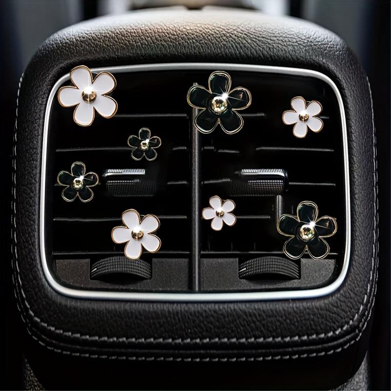 TEMU The Car Air Vent Decoration Features A Hibiscus , Which Does Not Have A Fragrance Source, But In A Self-scenting Style