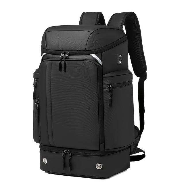 TEMU Laptop-Rucksack für Damen und Herren, Outdoor-Reisetasche mit separatem Schuhfach, Wander-Rucksack mit Kopfhörer-Loch, doppelte Schultergurte