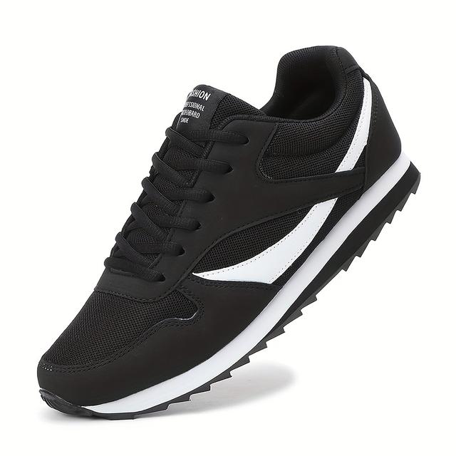 TEMU Men's Lightweight Wear-resistant Four-season Lace-up Casual Running Shoes, Campus Versatile Sneakers