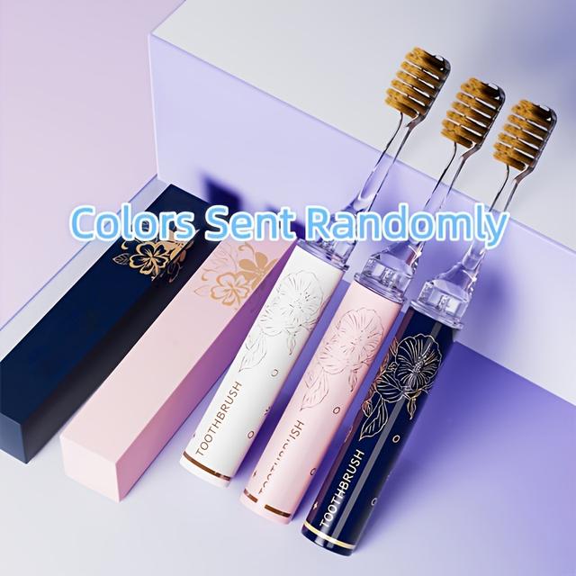 TEMU Foldable Travel Toothbrush For Adults. Cute Lipstick-style Soft Bristle Brush, Gums. Compact & Portable, Perfect For Spring/summer Trips, Business & Gift. Stylish & Efficient Oral Care.