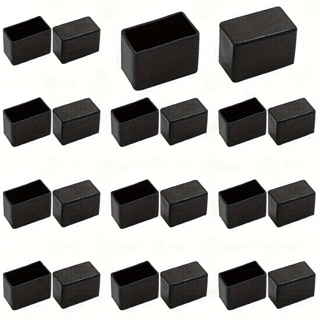 TEMU 20pcs de de Rectangulares Negras - Protectores de de PVC Antideslizantes y Cubiertas de de Mesa