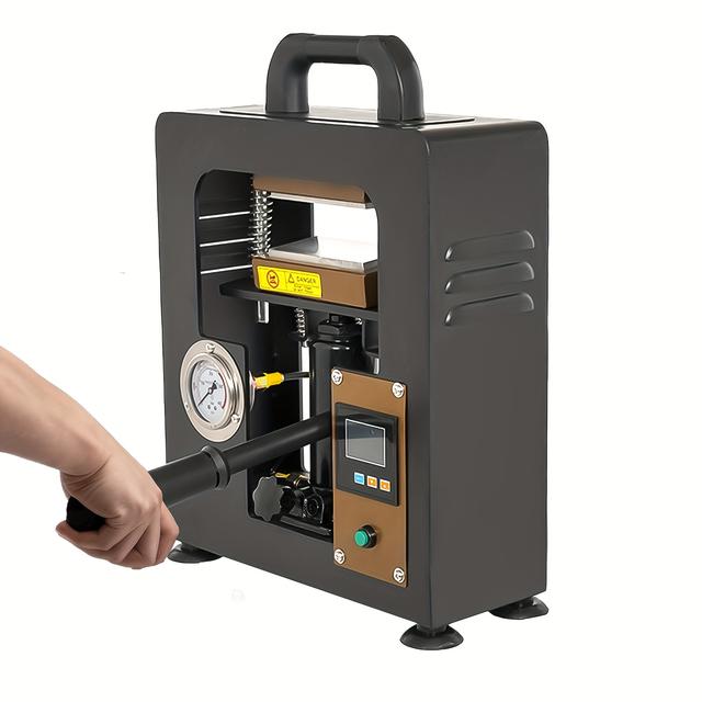 TEMU Letcart 5 Ton Manual Hydraulic Heat Press, 600w Dual Heating Plate Rosin Extraction Machine, Rosin Extraction Kit