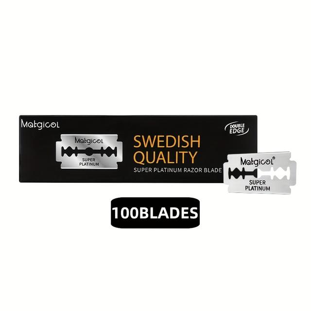 TEMU Premium Safety Of Swedish Platinum Steel For Men's Razors - Count For A Smooth, Precise And