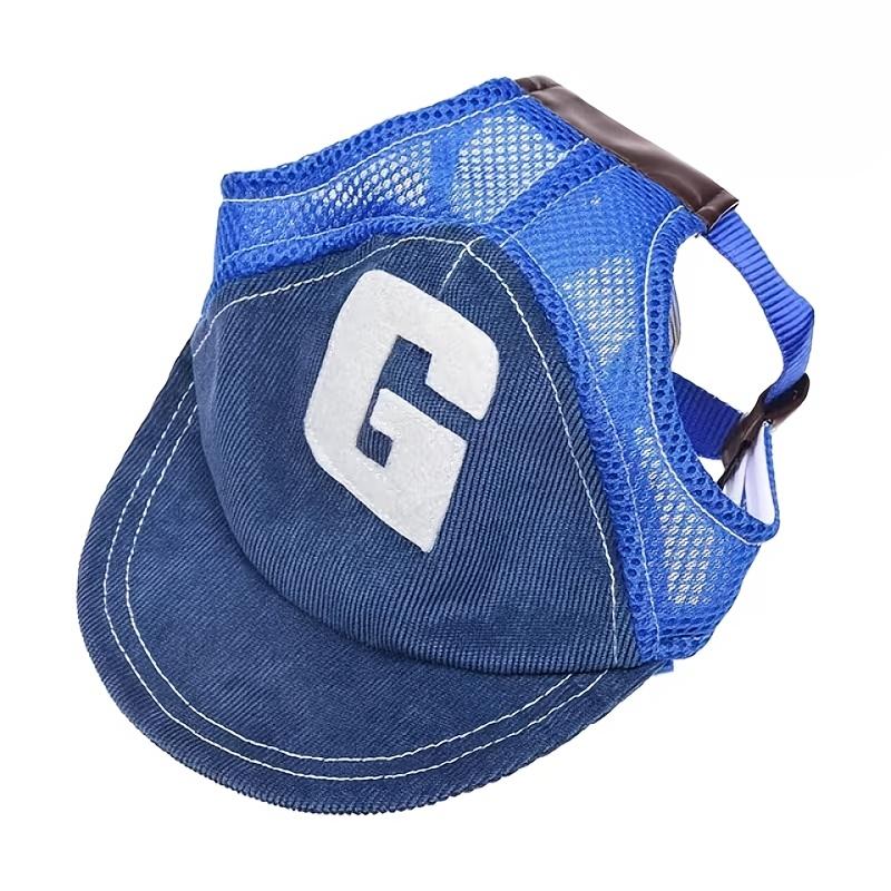 TEMU Dog Sun Hat, Sun Protection Baseball , Outdoor Sports Hat, Adjustable Pet Hat With Ear Holes, Suitable For Small, Medium, And Large Dogs