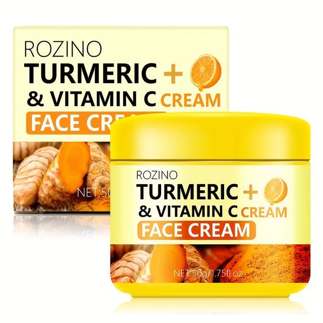 TEMU كريم كركم 50 جرام، كريم مرطب بالكركم وفيتامين C، للعناية ببشرة الوجه، مناسب للوجه والرقبة للرجال والنساء، مرطب ومنعش وسهل الامتصاص، مرن وشبه شفاف، مرطب يحبس الرطوبة، ترطيب طويل الأمد
