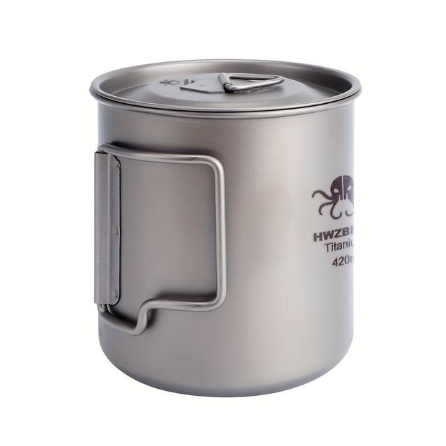 TEMU Lightweight Outdoor Titanium Mug, Resistant To High Temperatures, Frosted End, Perfect For Travel And Camping
