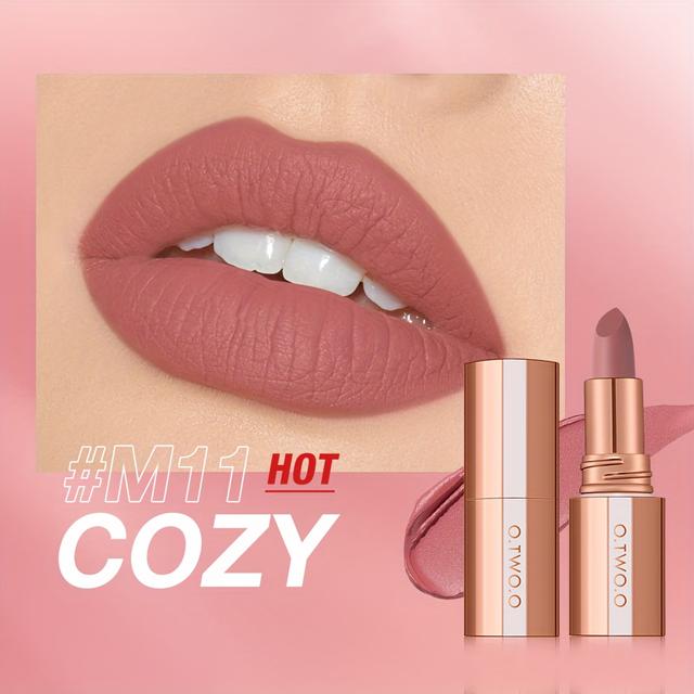 TEMU O. Lipstick Matte Lip Gloss Waterproof And Non-smearing Matte Lip Gloss For Girls Does Not Stick To Cups And Lasts For A Long Time Labiales Korean Makeup Make Up For Women Girly Must Haves