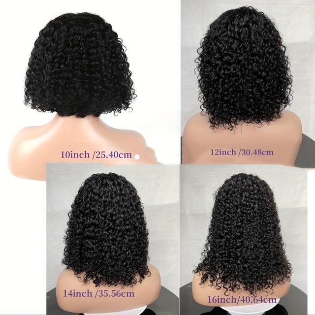TEMU Bob Wig Human Hair Frontal Wigs 150% Density Hd Bob Wigs 13x4 Lace Front Wigs Wet And Wave Wig