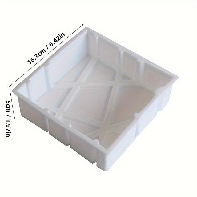 TEMU 1pc Square Diagonal Irregular Mousse Cake Mold | Silicone Baking Tool For Chocolate Desserts, Easy To Demold, Ideal For Wedding, Christmas, Halloween, Easter, Thanksgiving, Valentine's Day