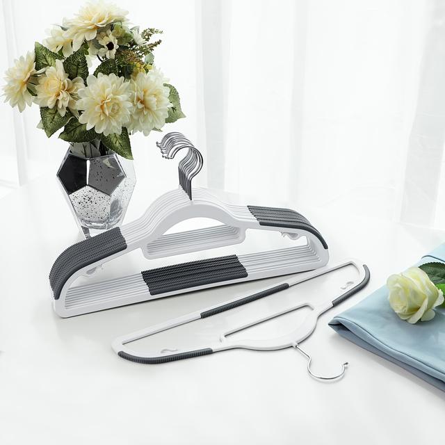 TEMU Songmics 30-pack Heavy-duty Multipurpose Plastic Coat Hangers, Space-saving Design, No-wood, Hang Mount - Ideal For Clothes & Accessories