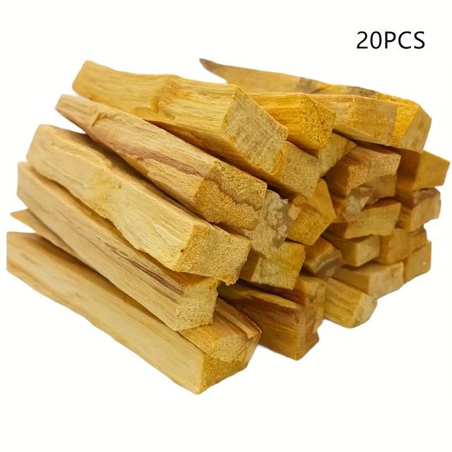 TEMU 20 قطعة من أعواد البالو سانتو للتطهير - بخور خشب مقدس عالي الراتنج، قضبان خشبية طبيعية لتنظيف الغرفة، مثالية لعيد الحانوكا، عيد الحب، عيد الشكر، زينة عيد الأم
