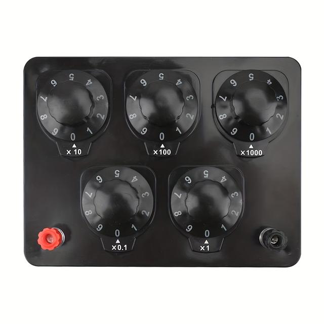 TEMU Resistance Box 0-9999.9 Ohm Adjustable Laboratory Resistor Replacement Box Precision 0.5w Variable Knob Switch Resistance Box